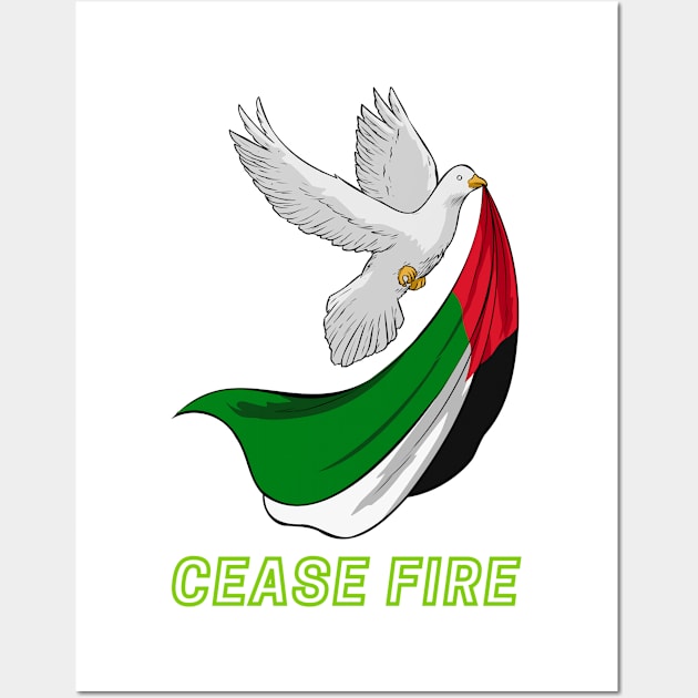 Cease Fire: Gaza Wall Art by m7m5ud